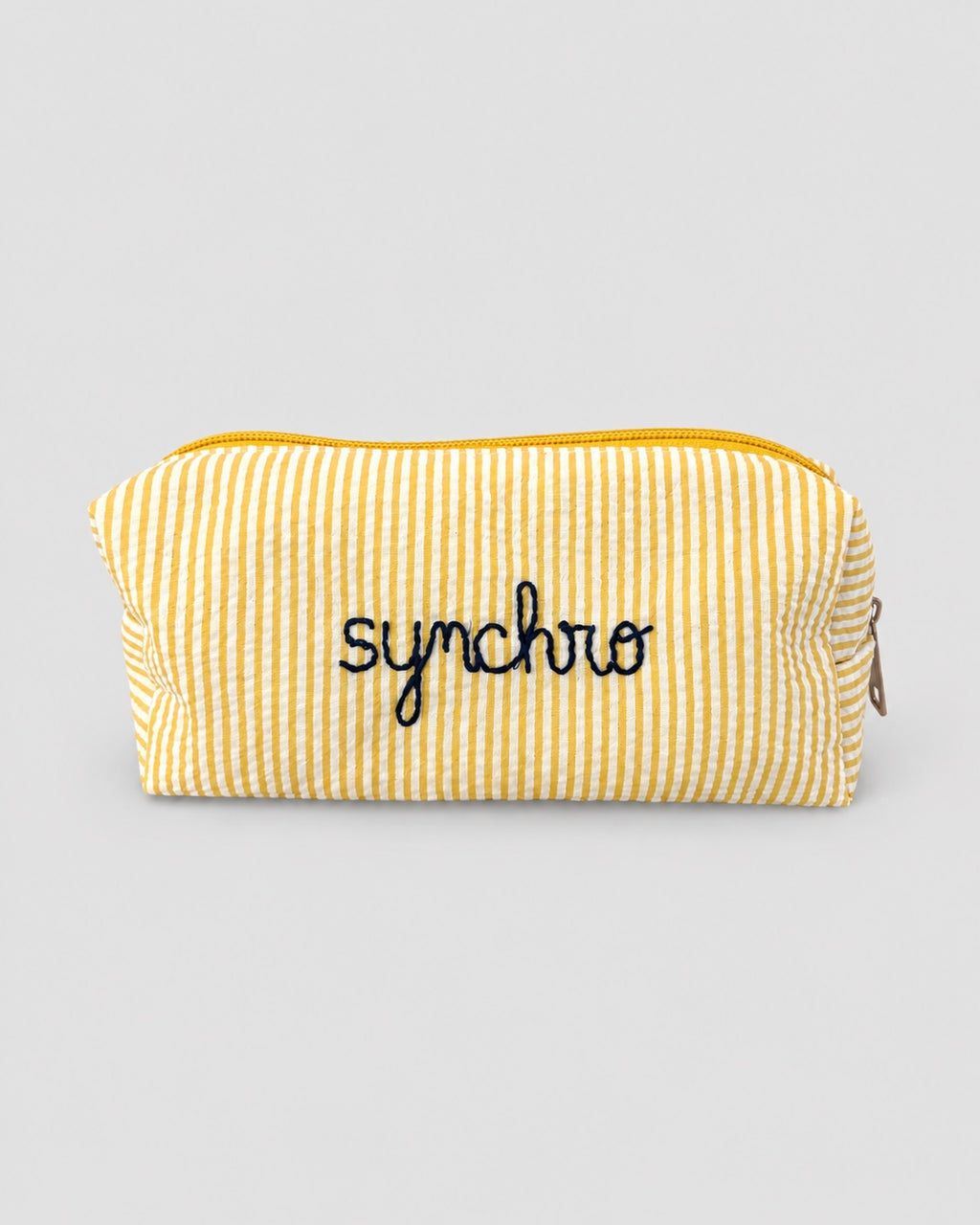 Trousse rayée brodée “Synchro” ☀️