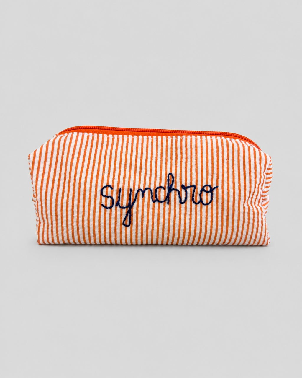 Trousse rayée brodée “Synchro” ☀️
